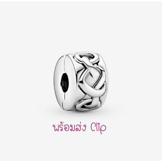 Pandora  silver clip คลิปหัวใจ