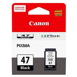 ส่งด่วน Canon INK PG-47 BK (สีดำ) ตลับหมึกของแท้ สำหรับเครื่อง E400/ E410/ E480 /E3370 Earth shop