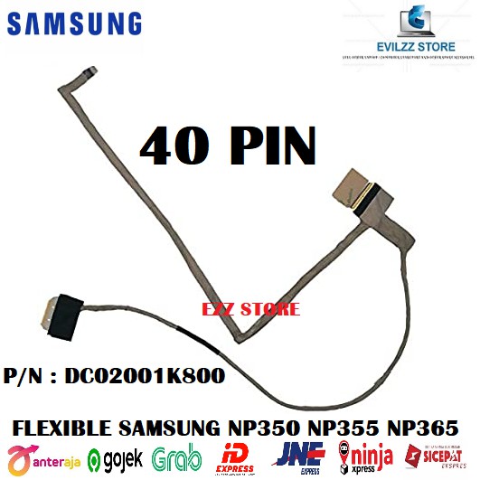 สายเคเบิลแบบยืดหยุ่น SAMSUNG NP350 NP350E5C NP355 NP355E4X NP355E5C NP355V4X NP365 N365E5C DC02001K8