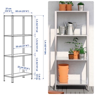 ชั้นวางของ เหล็กดูแลง่ายใช้ได้ทั้งภายใน/นอกอาคาร 60x27x140 ซม.