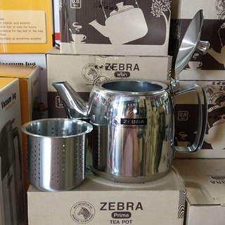 กาน้ำชา Prima แถมที่กรองชา ตราหัวม้าลาย Zebra (ราคาต่อชิ้น)