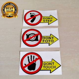 สติกเกอร์ตัดกล้อง Dont Photos Dont step Dont touch No step Camera