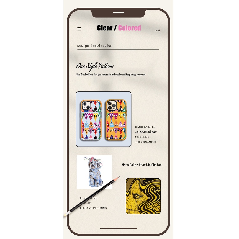 Casetify X เคสนิ่ม ลายภาพวาดแปรง สีชมพู สําหรับ IPhone 13 12 11 Pro MAX Mini XS MAX XR X SE 6 6S 7 8 Plus #7