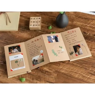 [Coisíní]พับหน้าอัลบั้มภาพDiyวางสไตล์สมบัติอัลบั้มภาพคู่ของขวัญทํามือสําหรับของขวัญDiyโรแมนติกของขวัญวันวาเลนไทน์สําหรับแฟนแฟนครบรอบ