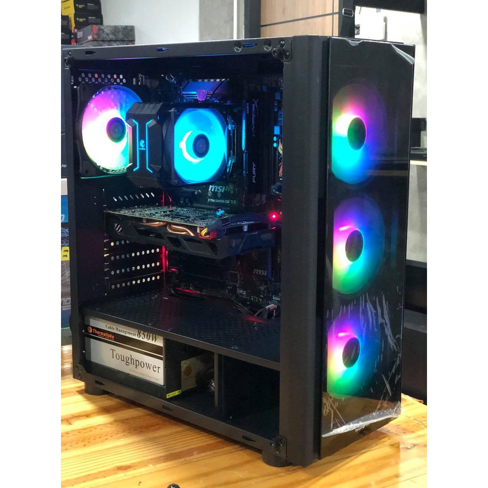 CORE I5 6500 / RAM 8GB / RX580 8GB / SSD240GB / PSU 850W คอมพิวเตอร์สตรีมเกมส์ตัดต่อกราฟฟิคหรือเล่นเ