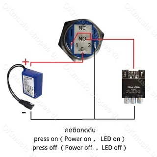 สวิตซ์ไฟLED ขนาด 12 มิล 16 มิล ใช้ได้12-24V 5A กดติด กดอีกทีดับ สวิทซ์สแตนเลส