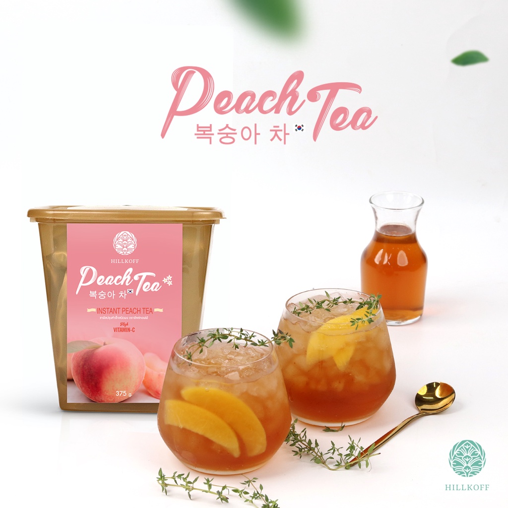 Hillkoff : 🍑 ชาพีชเกาหลี Instant Peach Tea (Korea Peach) ชาพีชปรุงสำเร็จ ชาพีช สำเร็จรูป ขนาด 750 g - รูปที่ 4