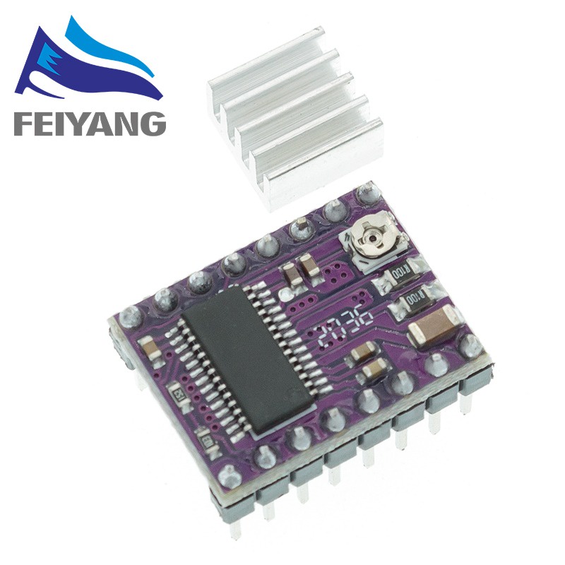 สเต็ปมอเตอร์ไดรเวอร์ A4988 DRV8825 พร้อมฮีทซิงค์ สําหรับเครื่องพิมพ์ 3D SKR V1.3 1.4 GTR V1.0 RAMPS 1.4 1.6 MKS GEN V1.4