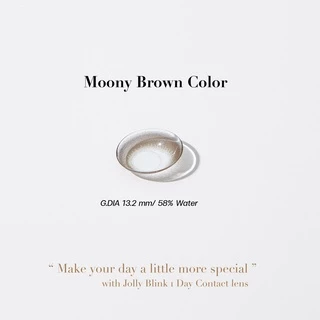 คอนแทคเลนส์รายวัน Jolly Blink สี Moony Brown 12 ชิ้น