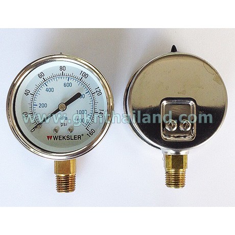 เกจวัดแรงดัน 0-160 psi & 0-1100 KPA ยี่ห้อ WEKSLER