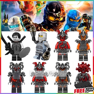 Ninjago Minifigures Neuro Ash Basilisk Masters of Spinjitzu ของเล่นเด็กของขวัญคอลเลกชัน Mini Figures PG8055