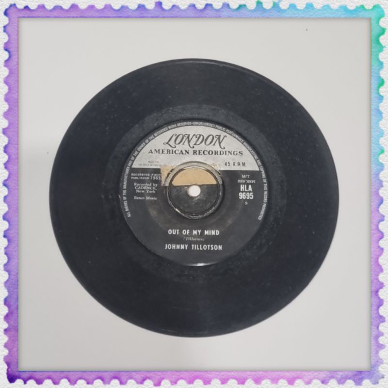 JOHNNY TILLOTSON JUDY LONDON RECORDINGS 7 นิ้ว 45 rpm Phonograph LP Vinyl Recordtruat Black peremper