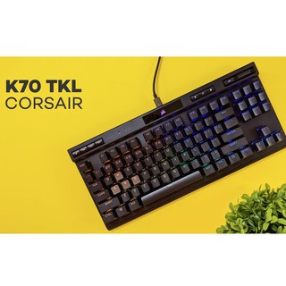 KEYBOARD (คีย์บอร์ด) CORSAIR K70 RGB TKL CHAMPION SERIES (CHERRY MX RGB SPEED SILVER) (RGB) (EN) ประกัน 2 ปี