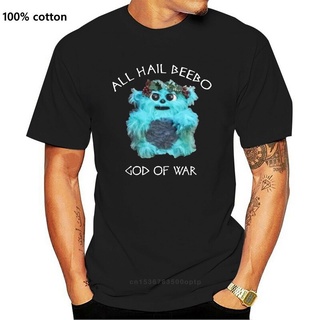 เสื้อยืด พิมพ์ลาย All Hail Beebo God Of War สีดํา สําหรับผู้ชาย NBV478RE