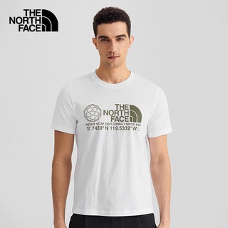 เสื้อยืดแขนสั้น ผ้าฝ้าย พิมพ์ลาย TheNorthFace North สวมใส่สบาย สําหรับคู่รัก | 7watS-5XL