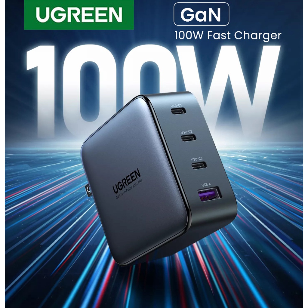 Ugreen PD 100W GaN Wall Charger 4 Port Fast Charging
