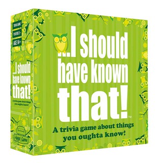 เกมการ์ด i should have known things you oughta know trivia ของเล่นสําหรับเด็ก