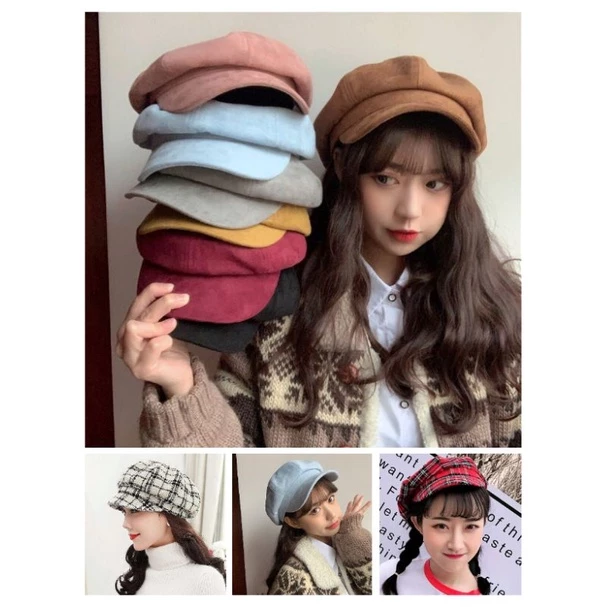 ฺB008 พร้อมส่ง[40 ลาย/สี] หมวก หมวกฟักทอง