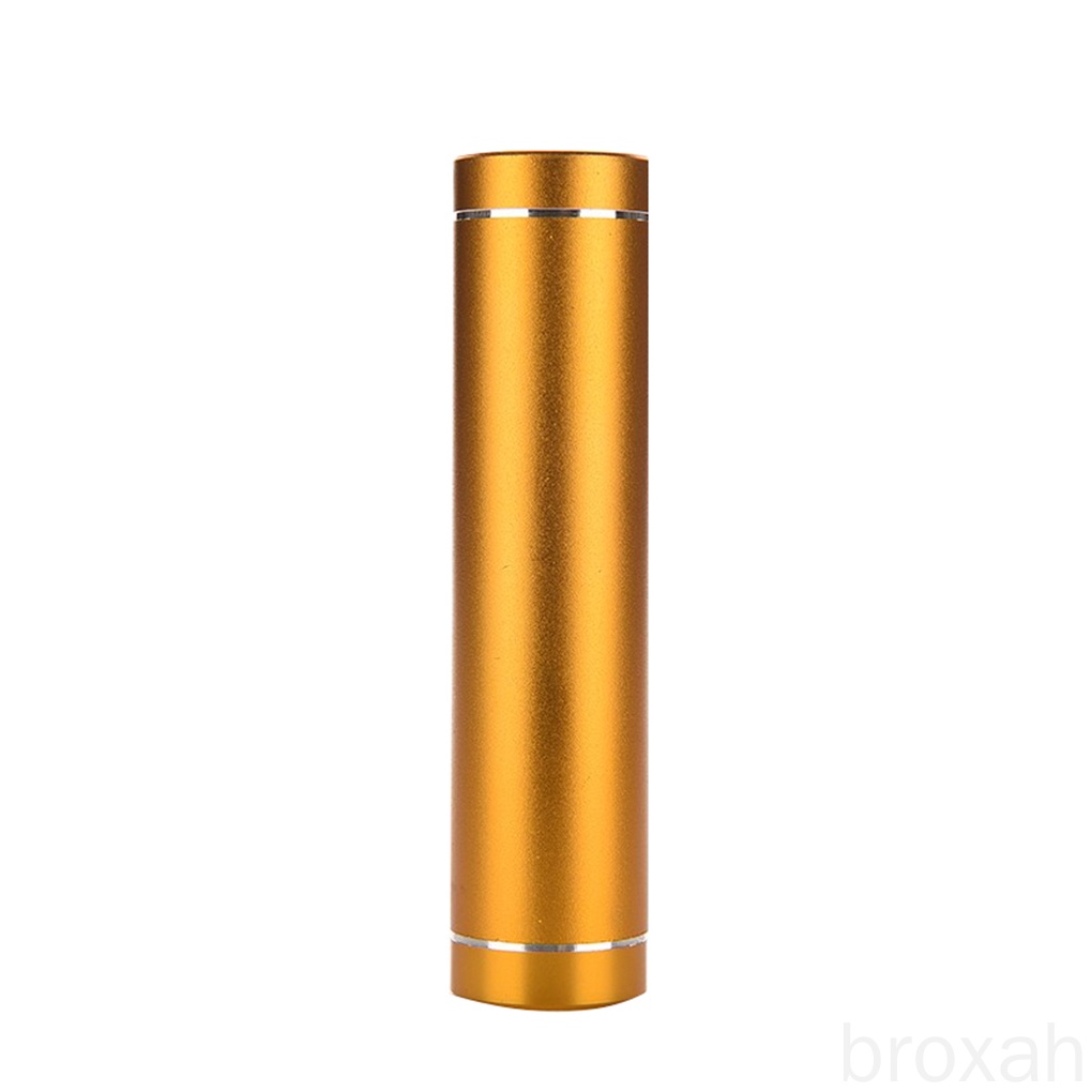 Aluminum Cylindrical Mini Battery Bank Power Back Case Cellphone 18650 Battery Backup Charger DIY Box broxah