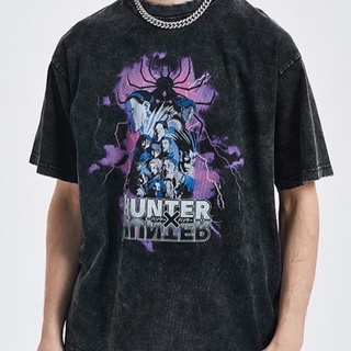 【hot tshirts】เสื้อยืดโอเวอร์ไซส์ ผู้ชาย hunter x hunter ovp ฮันเตอร์ คิรัว ผ้าฟอก2022