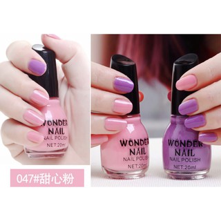 สีกึ่งเจล สีทาเล็บ ไม่ต้องอบ แห้งไว Wonder Nail 20ml ยาทาเล็บเกาหลี ไม่ต้องอบ ✨