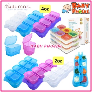 Autumnz Maxi ถ้วยเก็บอาหาร / ถ้วยเก็บน้ํานมแม่และอาหาร ง่าย 2 ออนซ์ / 4 ออนซ์ (1 กล่อง) Baby Phoebe