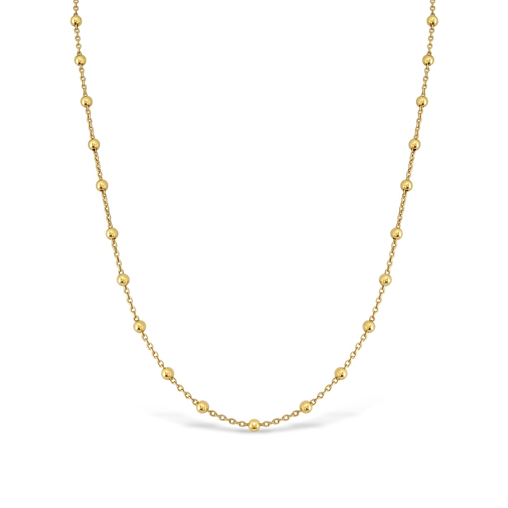 Mizuchol สร้อยเงินแท้ ชุบทองคำแท้ Stackable Layer Necklace