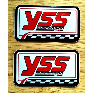 สติ๊กเกอร์ติดโช็ค YSS Suspension (2แผ่น) มอเตอร์ไซค์วิบาก Supercross ATV สติ๊กเกอร์แต่งซิ่ง สติ๊กเกอร์ติดรถ