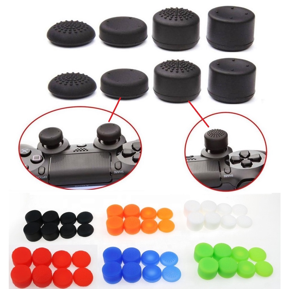 ส่งฟรี!! PS4 ยางครอบ อนาล็อก จอย PS5 PS4 XBOX360 ps4 ชุดละ 8 ชิ้น สีดำ ยางหุ้ม ยางครอบ จุกยาง อนาลอก precision rings
