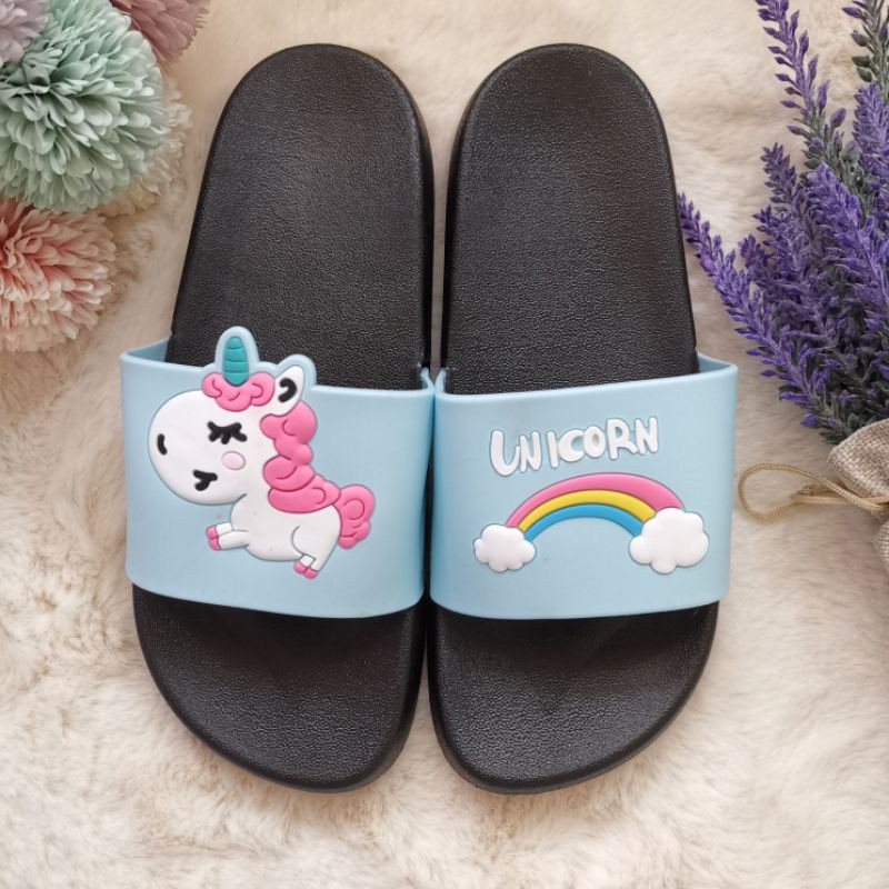 (ไซส์ 38/39)มาใหม่ Unicorn-babyblue style room seliper