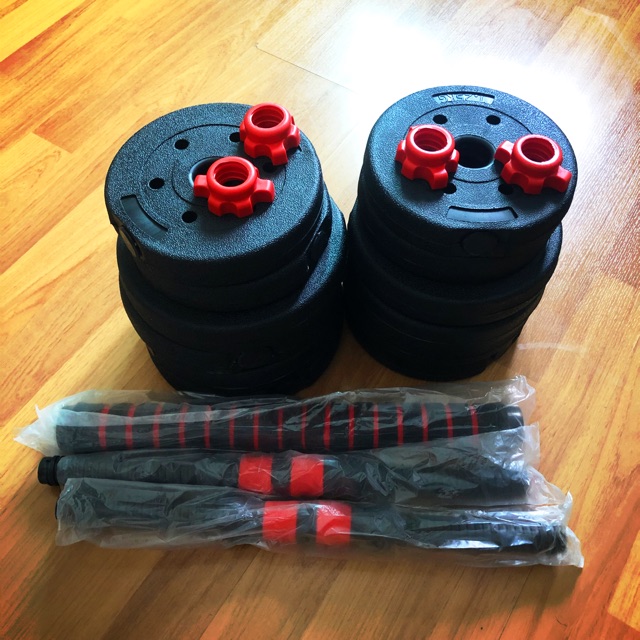 ดัมเบล 20kg. 1.25kg.x4,1.5kg.x4,2.0kgx4 มีด้ามต่อเป็นบาร์เบลได้ ของใหม่