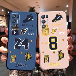 เคสโทรศัพท์ ซิลิโคนนิ่ม ขอบตรง ลาย NBA Kobe หรูหรา สําหรับ OPPO Reno6 Z 5G Reno 5 Pro 4 4G 3 Reno2 Z F