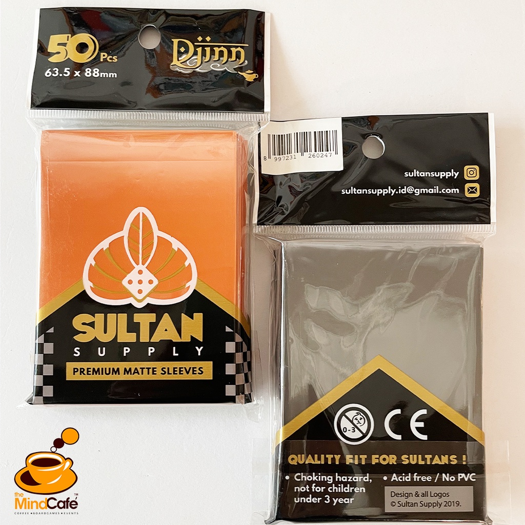 [The Mind Cafe] Orange Sulltan Djinn Premium Matte Card Sleeves - 63.5x88mm (50 ชิ้น)