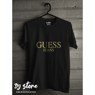 เสื้อยืดโอเวอร์ไซส์เสื้อยืดลําลอง แขนสั้น พิมพ์ลาย GUESS Relax DISTRO 3Y STORES-3XL