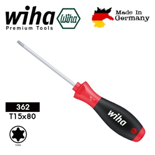 ไขควงท็อก Wiha 362 ไขควง TORX ไขควงหัวดาว ด้ามนิ่ม No.01291ขนาด  T15x80 mm