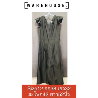 WAREHOUSE UK ชุดจั๊มสูท ไล่สีเทาเข้มสวย แบรนด์นำเข้า