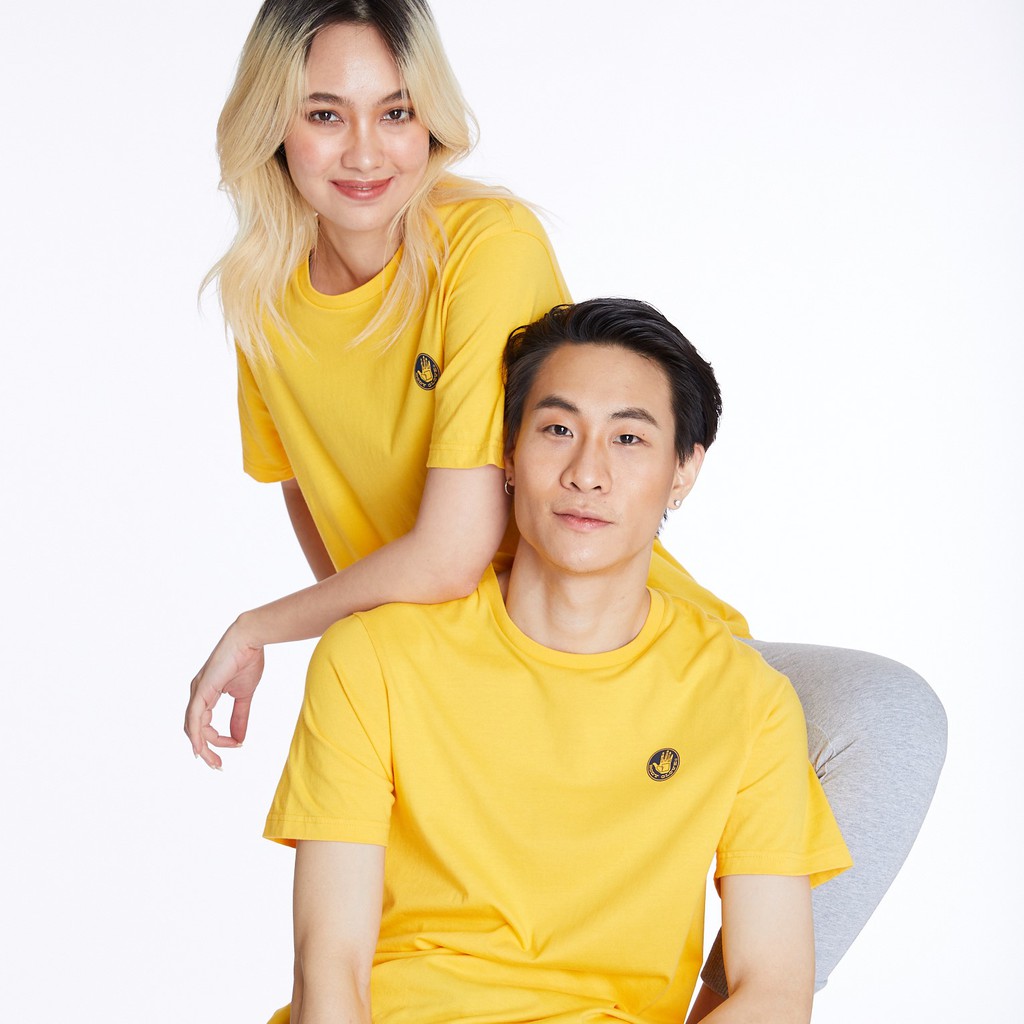 BODY GLOVE Unisex Basic T-Shirt เสื้อยืด สีเหลืองเข้ม-61