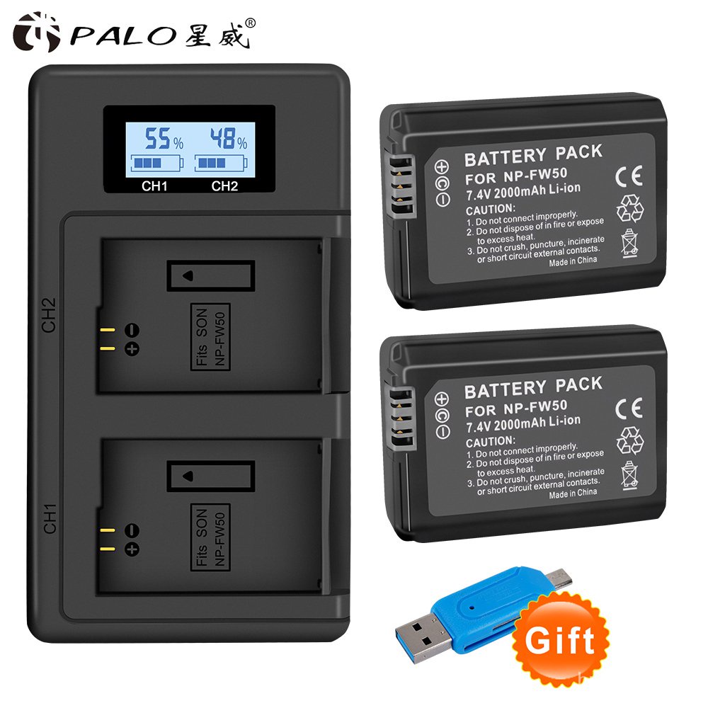 PALO NP-FW50 NP FW50 NPFW50 FW50 Battery for Sony Alpha a6500 a6300 a6000 a5000 a3000 NEX-3 a7R a7 a