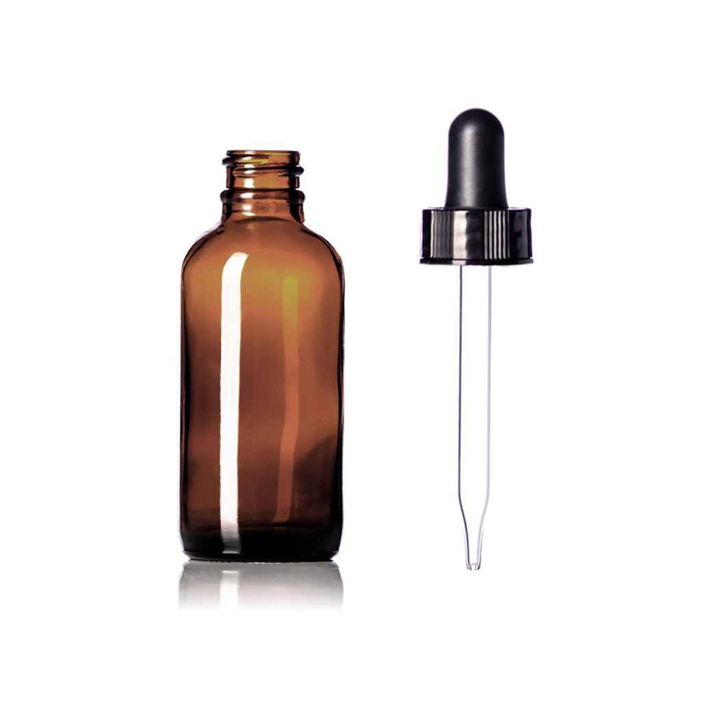 ขวดแก้วสีน้ำตาลและหลอดแก้วหยดสาร 60ml. (V1BB2) Droper ดร๊อปเปอร์ หลอดหยดสาร