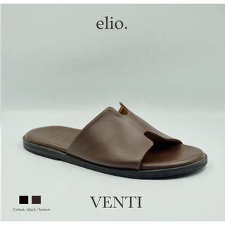 “ELORGL9” ลด 65. elio originals - รองเท้าแตะรุ่น Venti (unisex) สีน้ำตาล