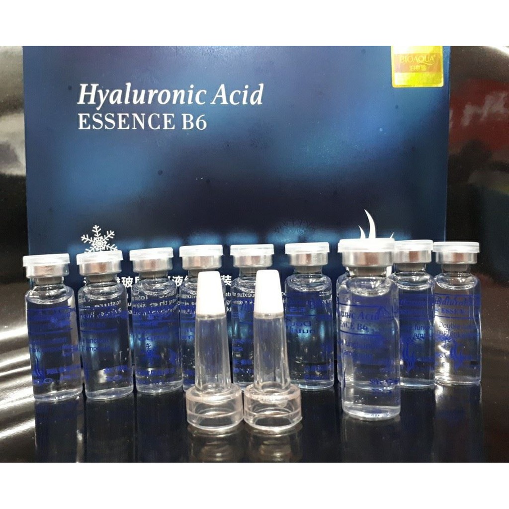 บี6 Bioaqua hyaluronic acid essence b6 เอสเซนส์ กรดไฮยาลูโรนิก บรรจุ เซตละ 5 ml.x 10 ขวด
