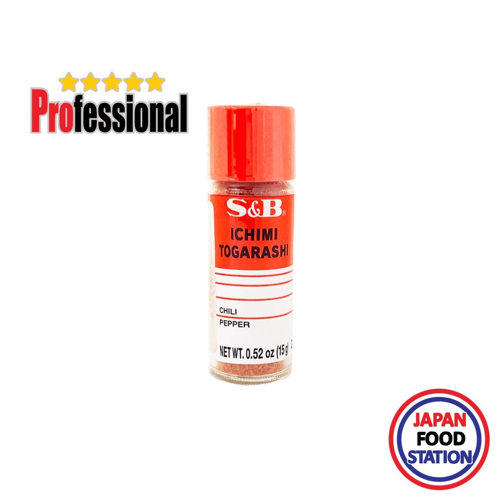 S&B ICHIMI TOGARASHI 15G (6671) พริกป่นบดละเอียด JAPANESE CHILI FLAKE PRO
