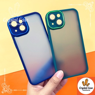 เคสขอบสีหลังขุ่นกันเลนส์กล้อง Samsung A04s A12 A13 A02s A03s A52 A22 5g A02 A53 A23ขอบสี เลนส์เงา