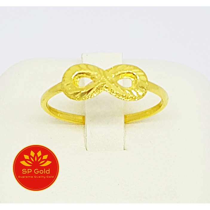 SP Gold แหวนทองแท้ 96.5 น้ำหนัก 1 กรัม ลายอินฟินิตี้ (Infinity) เงินทอง ...