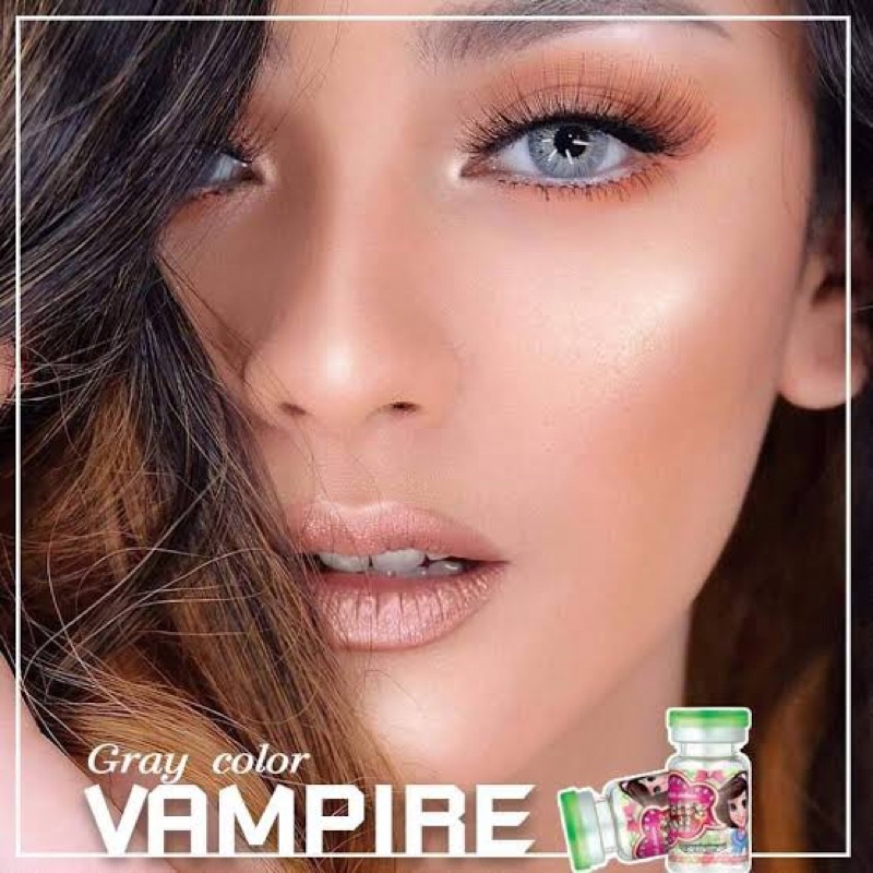 คอนแทคเลนส์ บิ๊กอาย รุ่น  Vampire twilight / Vampire/ Jessi สีเทา/ตาล Gray/Brown มีค่าสายตา (0.00)-(
