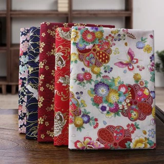 50x145 ซม.100% ผ้าฝ้ายผ้าลินินญี่ปุ่นกิโมโนร้อนปั๊มผ้าทองสําหรับ Patchwork Quilting ผ้า kain