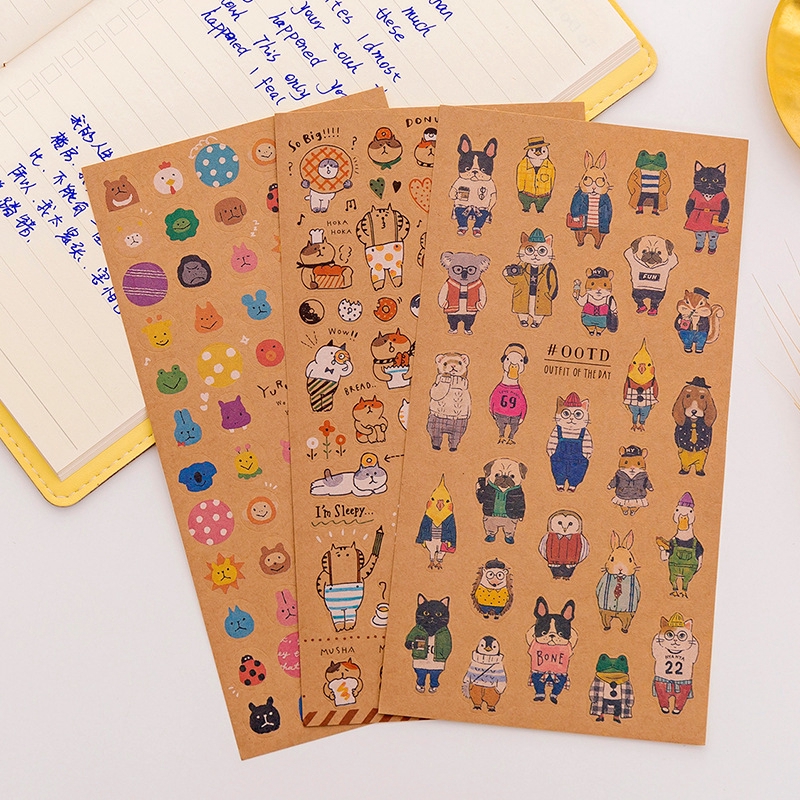 สติกเกอร์ฟรอยด์ ลายการ์ตูน น่ารัก หลากหลายรูปแบบ สำหรับการตกแต่งอัลบั้ม/ไดอารี่