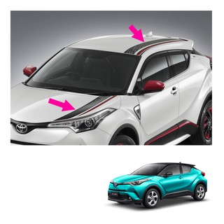 สติ๊กเกอร์ Sticker ติดตัวถัง สีดำ 2 ชิ้น ของแท้ สำหรับ โตโยต้า Toyota C-HR ซีเอชอาร์ SUV ปี 2018 2019 2020