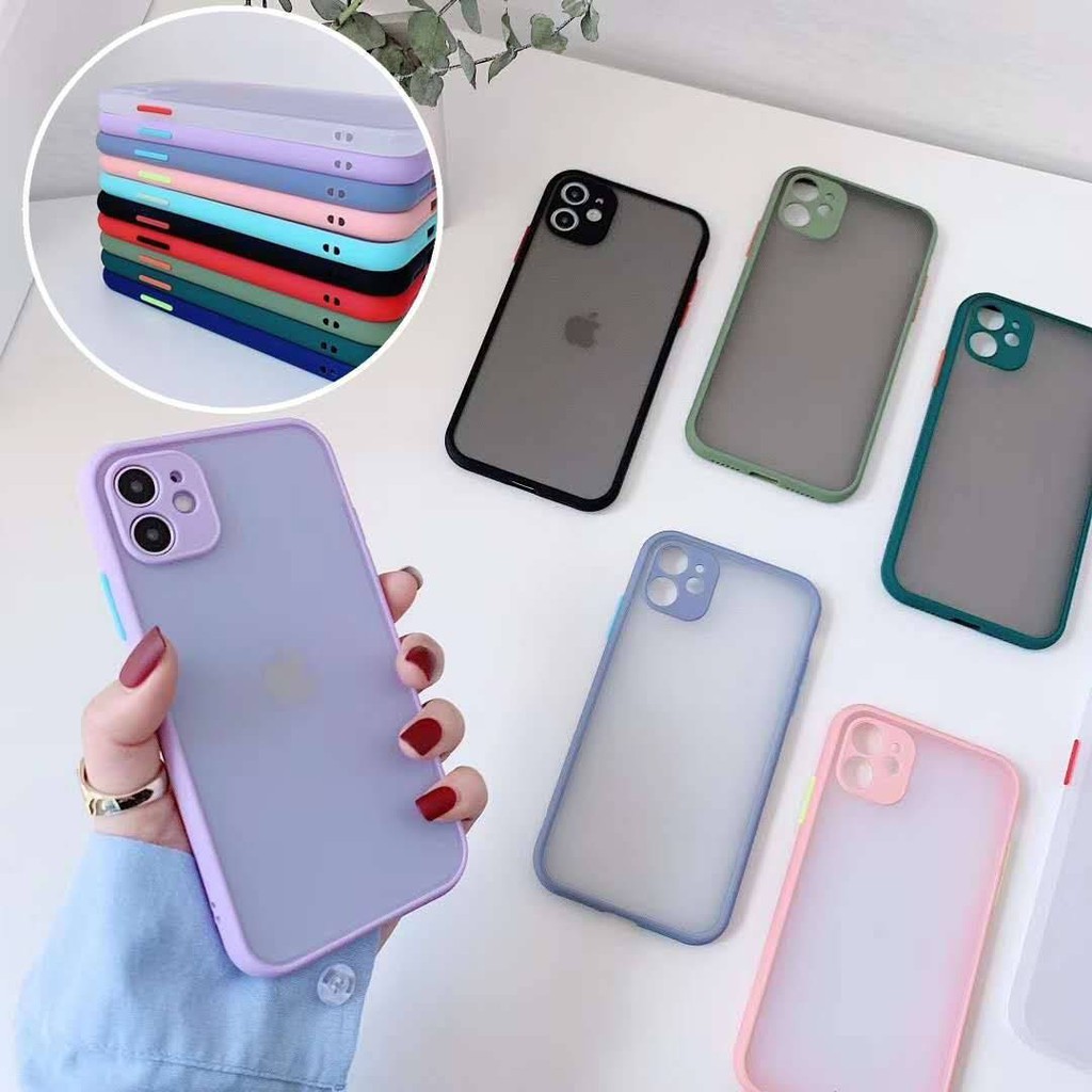 ｛ส่งจากไทย｝เคสขอบสีหลังด้าน เคสกันกล้อง SamsungA52(5G)/A72(5G)/A32(5G)/A32(4G) เคส​กันกระแทก​