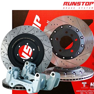 จานเบรค RUNSTOP BMW F30 ปี 11-16 คู่หน้า ขนาด 350 mm ล้อ 18- (จานขยาย Oversize SLOT/FSC)